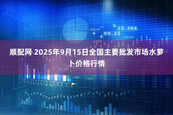 顺配网 2025年9月15日全国主要批发市场水萝卜价格行情