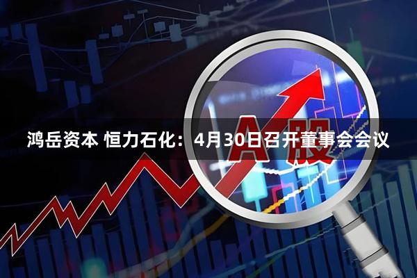 鸿岳资本 恒力石化：4月30日召开董事会会议